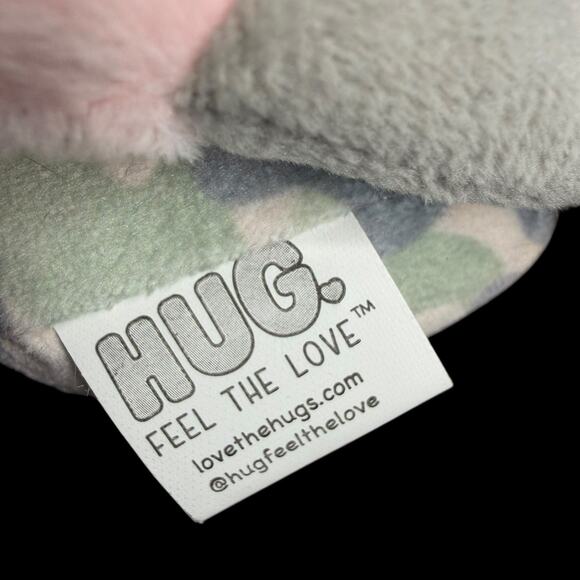 HUG Gnomies Harper Plush Gnome 7.5 in Camo Hat Pink Beard NWT Sand Bag - Picture 7 of 9